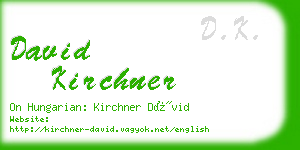 david kirchner business card